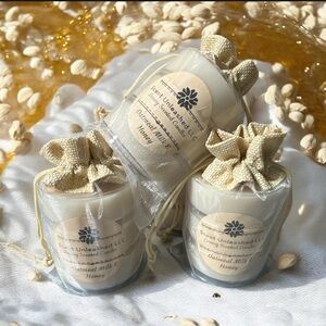 OATMEAL MILK & HONEY, OATMEAL GLAZED PECAN 3 PK, SCENT UNLEASHED SCENTED CANDLES